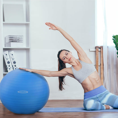 Anti-Burst and Slip Resistant Exercise Yoga Fitness Birthing Ball with Quick Pump, 2,000-Pound Capacity, Multiple Colors and Sizes - My Store