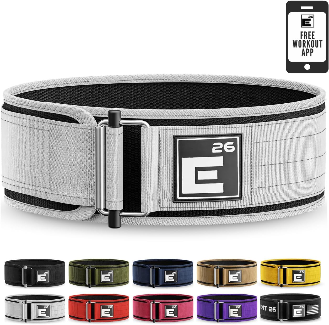 Element 26 Self-Locking Weight Lifting Belt - Premium Weightlifting Belt for Serious Functional Fitness and Olympic Lifting Athletes - Lifting Support for Men and Women - Deadlift Training Belt - My Store