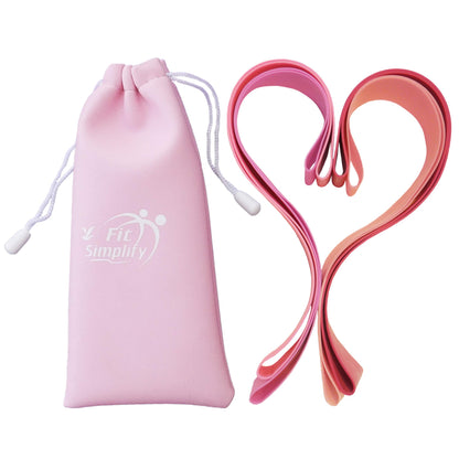 Fit Simplify Resistance Loop Exercise Bands with Instruction Guide and Carry Bag, Set of 5 - My Store