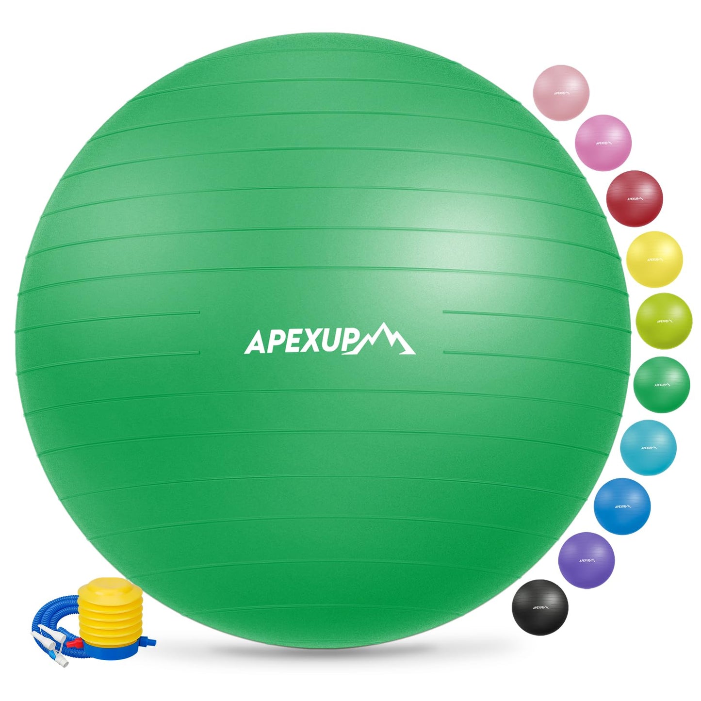 APEXUP Yoga & Pilates Ball - Anti Slip Heavy Duty Gym Ball for Fitness, Balance & Core Workout - My Store
