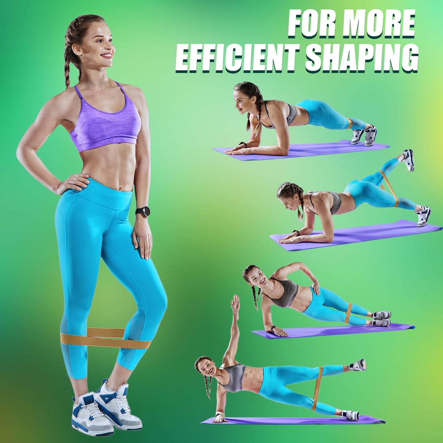 WHATAFIT Resistance Bands, Exercise Bands，Resistance Bands for Working Out, Work Out Bands with Handles for Men and Women Fitness, Strength Training Home Gym Equipment - My Store