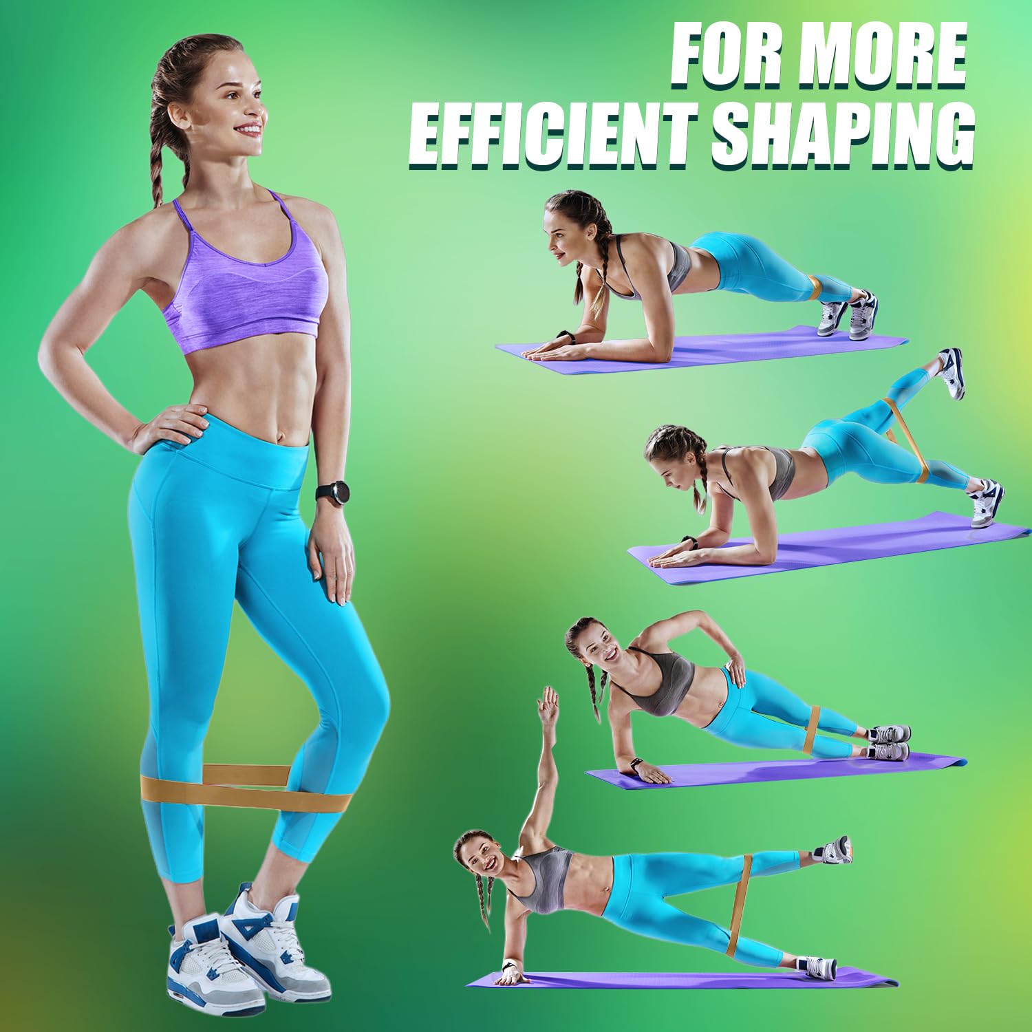 WHATAFIT Resistance Bands, Exercise Bands，Resistance Bands for Working Out, Work Out Bands with Handles for Men and Women Fitness, Strength Training Home Gym Equipment - My Store