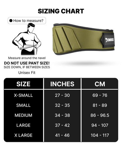 DMoose Fitness Weight Lifting Belt for Squats, Deadlift & Intense Workout - 6" Adjustable Fit Auto Lock Weightlifting Belt for Men & Women - Neoprene Gym Belts for Stability & Lumbar Back Support - My Store