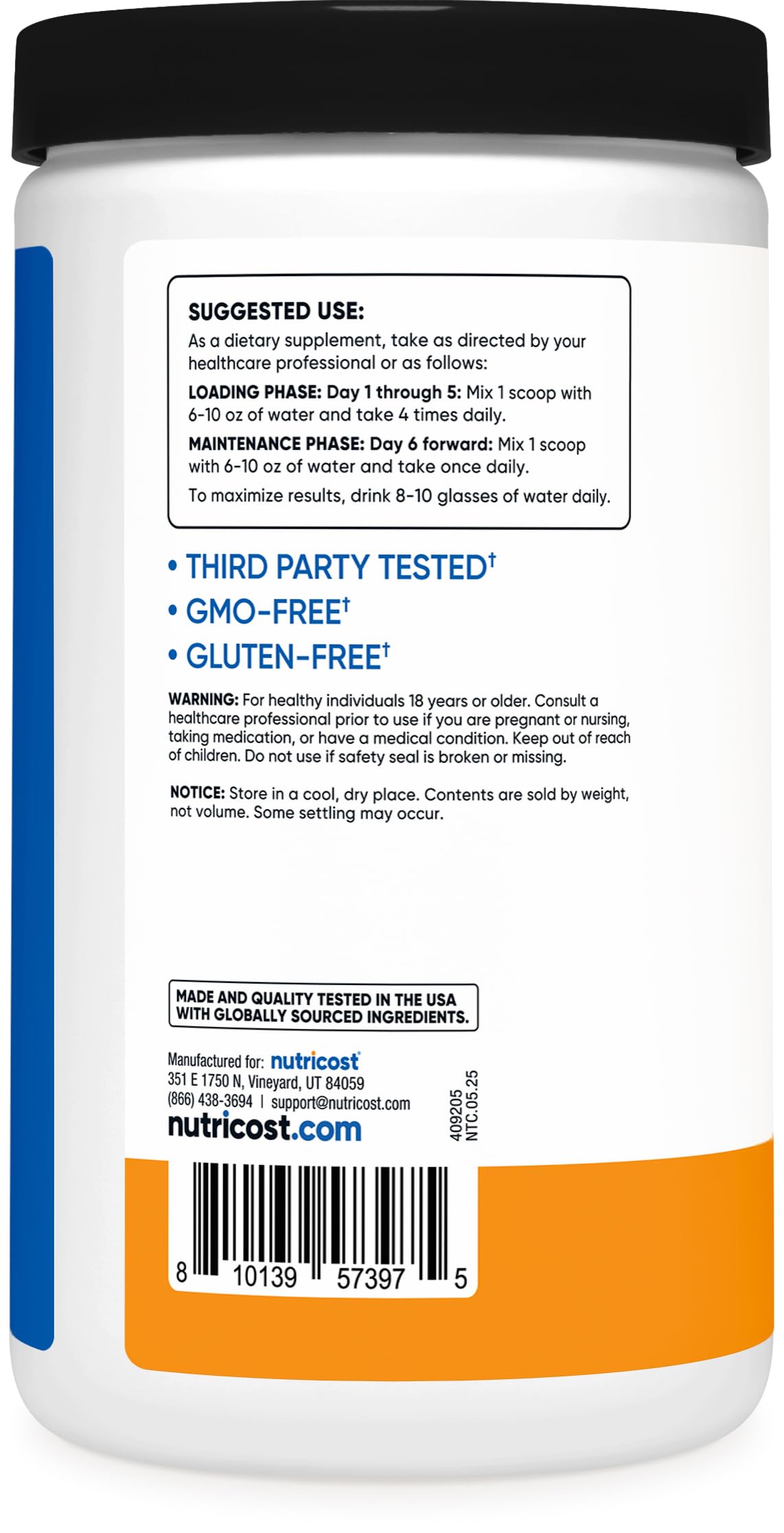 Nutricost Creatine Monohydrate Micronized Powder 500G, 5000mg Per Serv (5g) - 100 Servings, 17.9 Oz - My Store