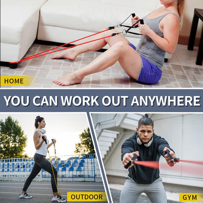 WHATAFIT Resistance Bands, Exercise Bands，Resistance Bands for Working Out, Work Out Bands with Handles for Men and Women Fitness, Strength Training Home Gym Equipment - My Store