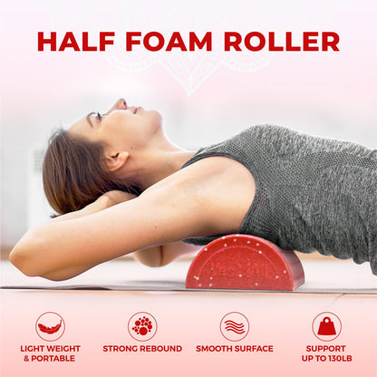 Yes4All High-Density EPP Half Round Back Roller Foam, Exercise Foam Roller for Yoga, Pilates & Stretching - 12, 18, 24, 36 inch - My Store
