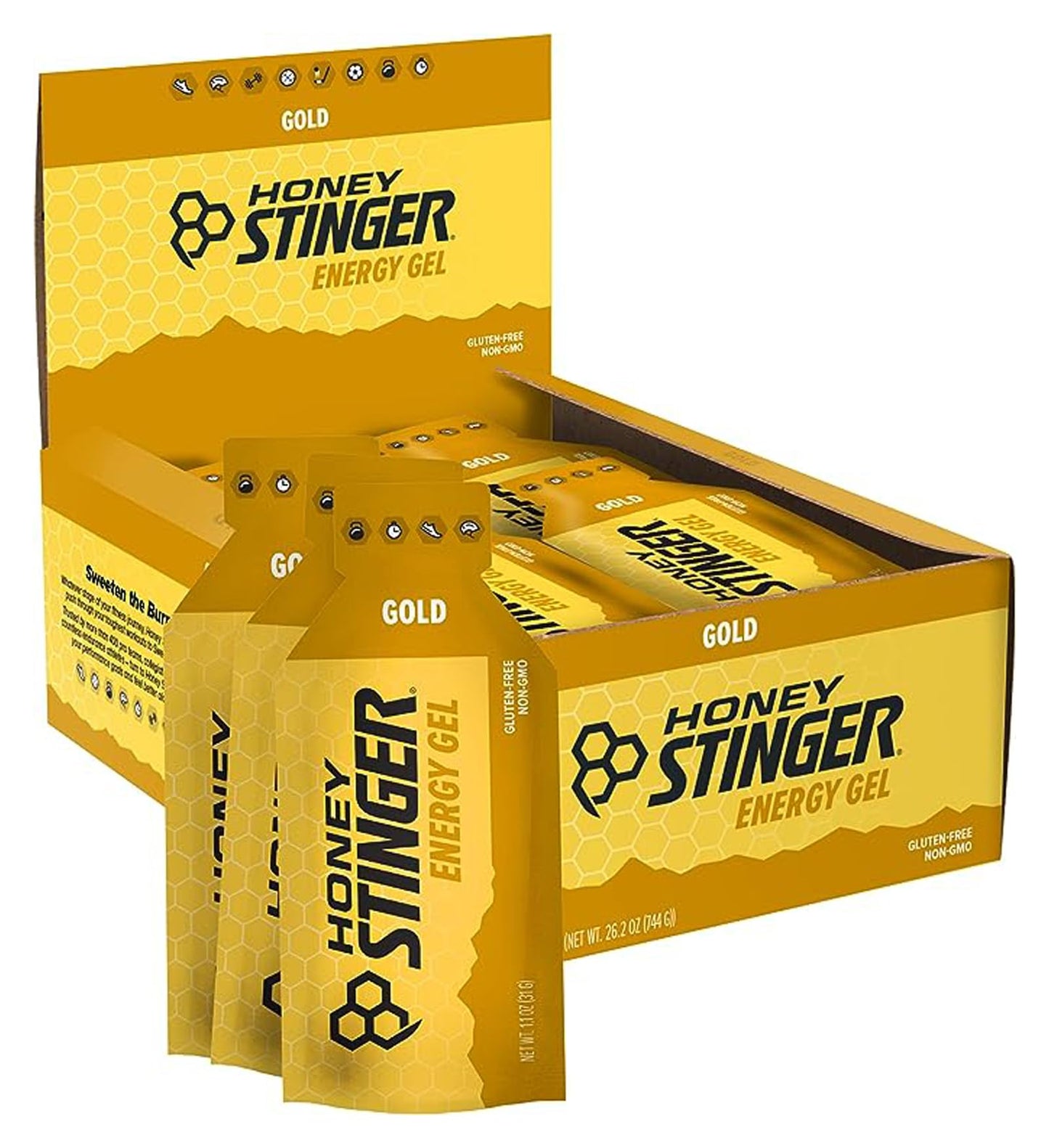 Honey Stinger Organic Fruit Smoothie Energy Gel, Gluten Free & Caffeine Free, for Exercise, Running and Performance, Sports Nutrition for Home & Gym, Pre and Mid Workout, 12 Pack, 13.2 Ounce