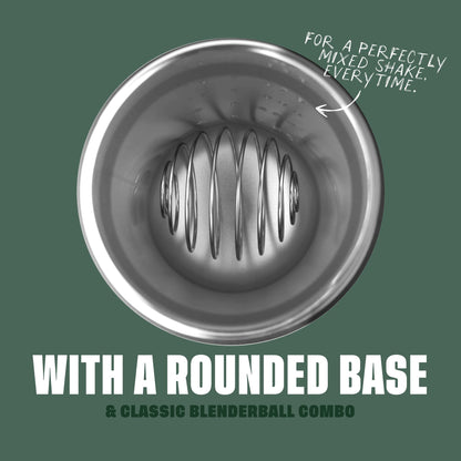 BlenderBottle Strada Shaker Cup Insulated Stainless Steel Water Bottle with Wire Whisk, 24-Ounce, Black - My Store