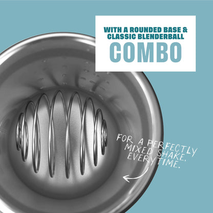 BlenderBottle Strada Shaker Cup Insulated Stainless Steel Water Bottle with Wire Whisk, 24-Ounce, Black - My Store