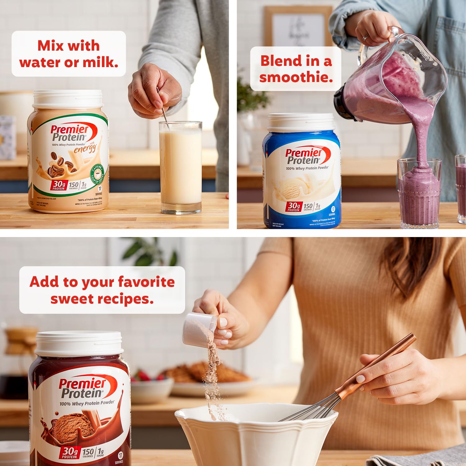 Premier Protein Powder, Vanilla Milkshake, 30g Protein, 1g Sugar, 100% Whey Protein, Keto Friendly, No Soy Ingredients, Gluten Free, 17 Servings, 23.3 Ounces - My Store