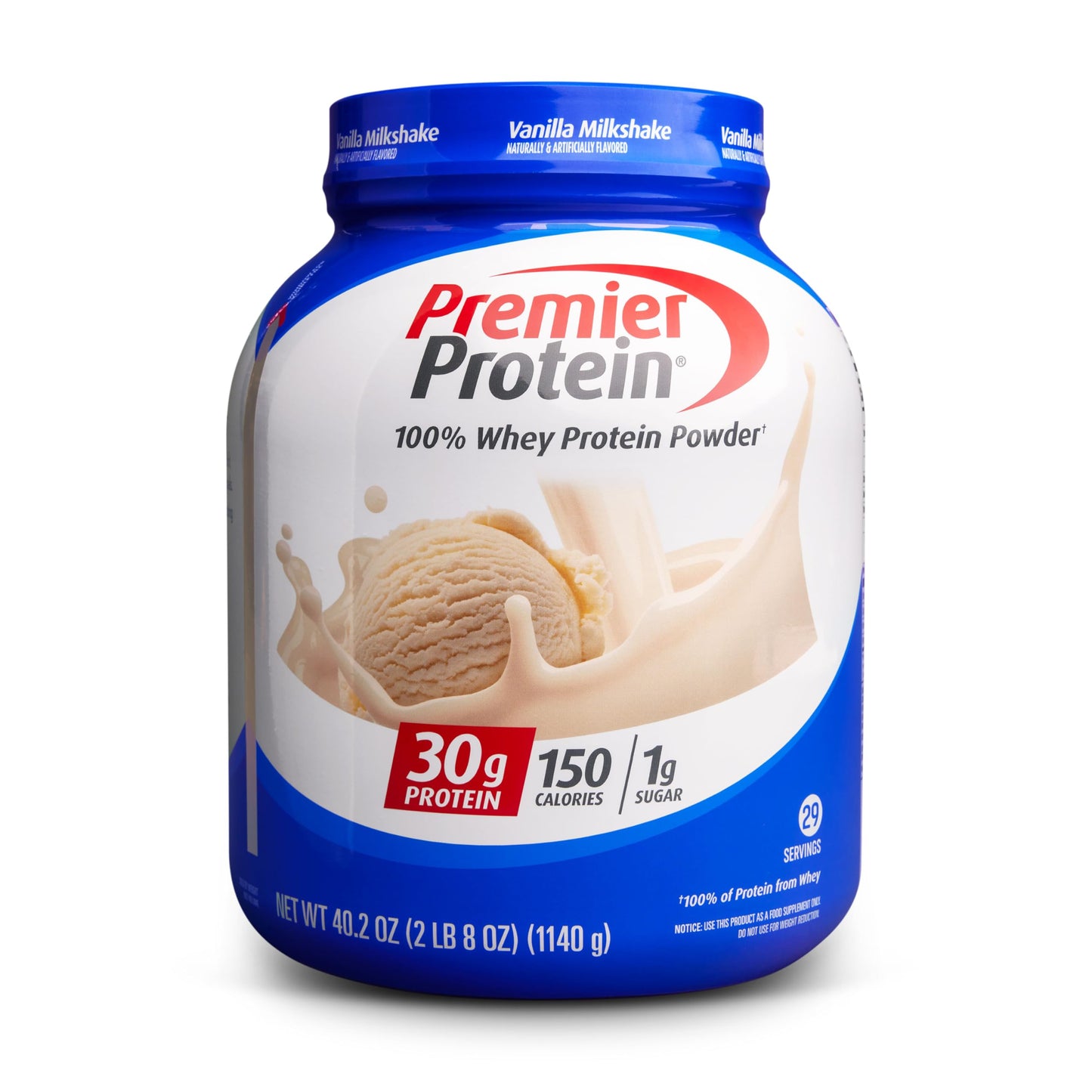 Premier Protein Powder, Vanilla Milkshake, 30g Protein, 1g Sugar, 100% Whey Protein, Keto Friendly, No Soy Ingredients, Gluten Free, 17 Servings, 23.3 Ounces - My Store