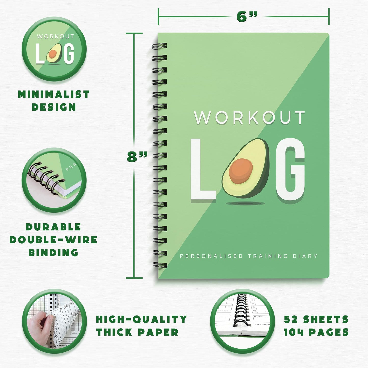 Workout Planner for Daily Fitness Tracking & Goals Setting - A5 Size, 6” x 8”, Charcoal Gray - Men & Women Personal Home & Gym Training Diary - Log Book Journal - by Workout Log Gym - My Store