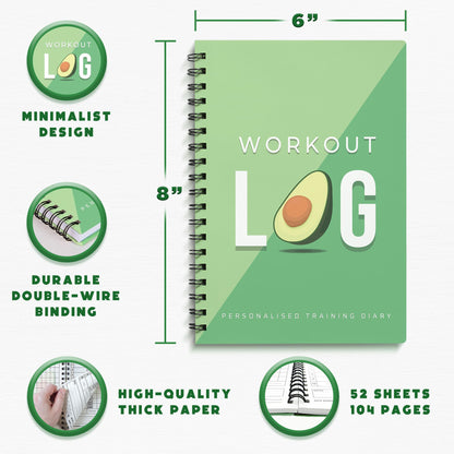 Workout Planner for Daily Fitness Tracking & Goals Setting - A5 Size, 6” x 8”, Charcoal Gray - Men & Women Personal Home & Gym Training Diary - Log Book Journal - by Workout Log Gym - My Store