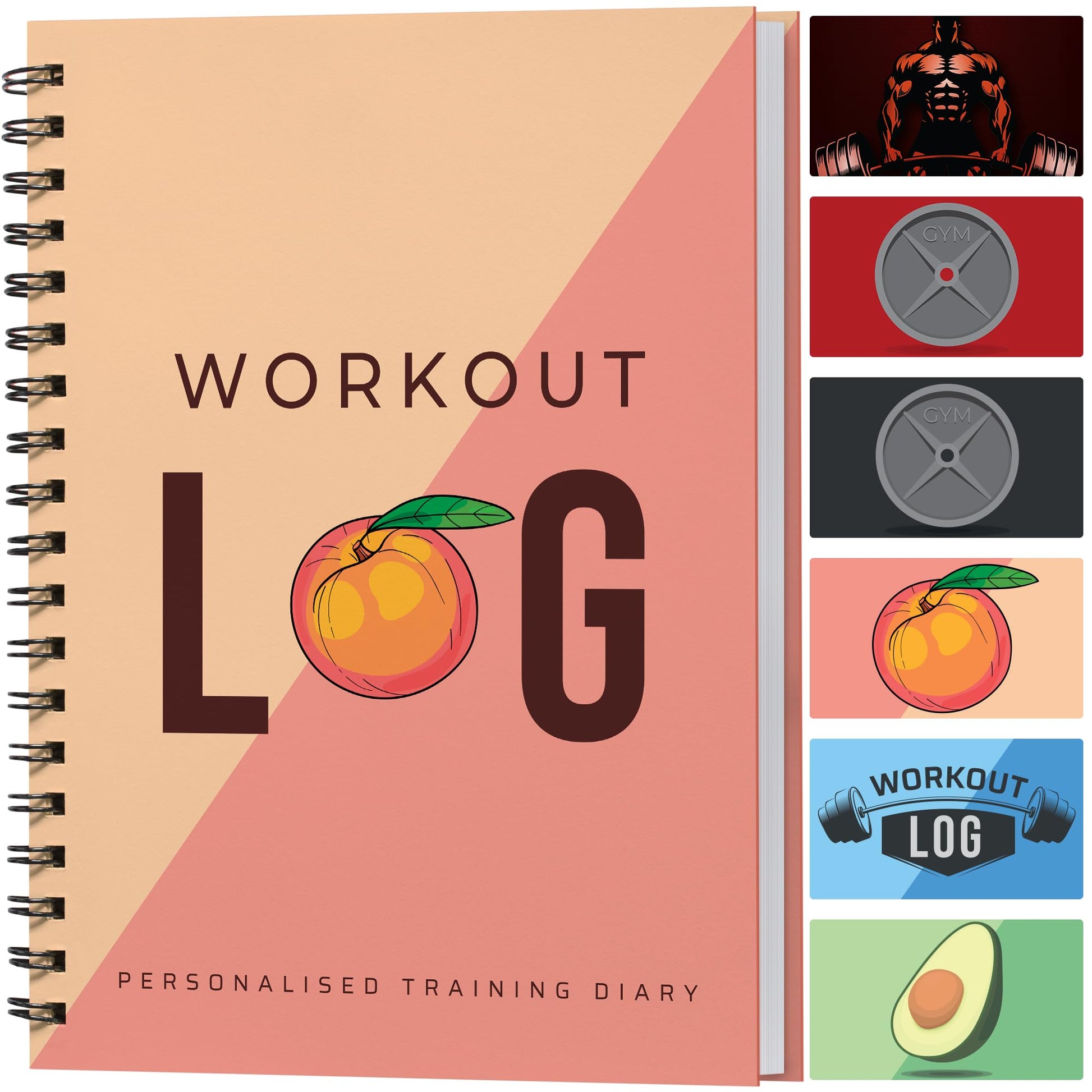 Workout Planner for Daily Fitness Tracking & Goals Setting - A5 Size, 6” x 8”, Charcoal Gray - Men & Women Personal Home & Gym Training Diary - Log Book Journal - by Workout Log Gym - My Store