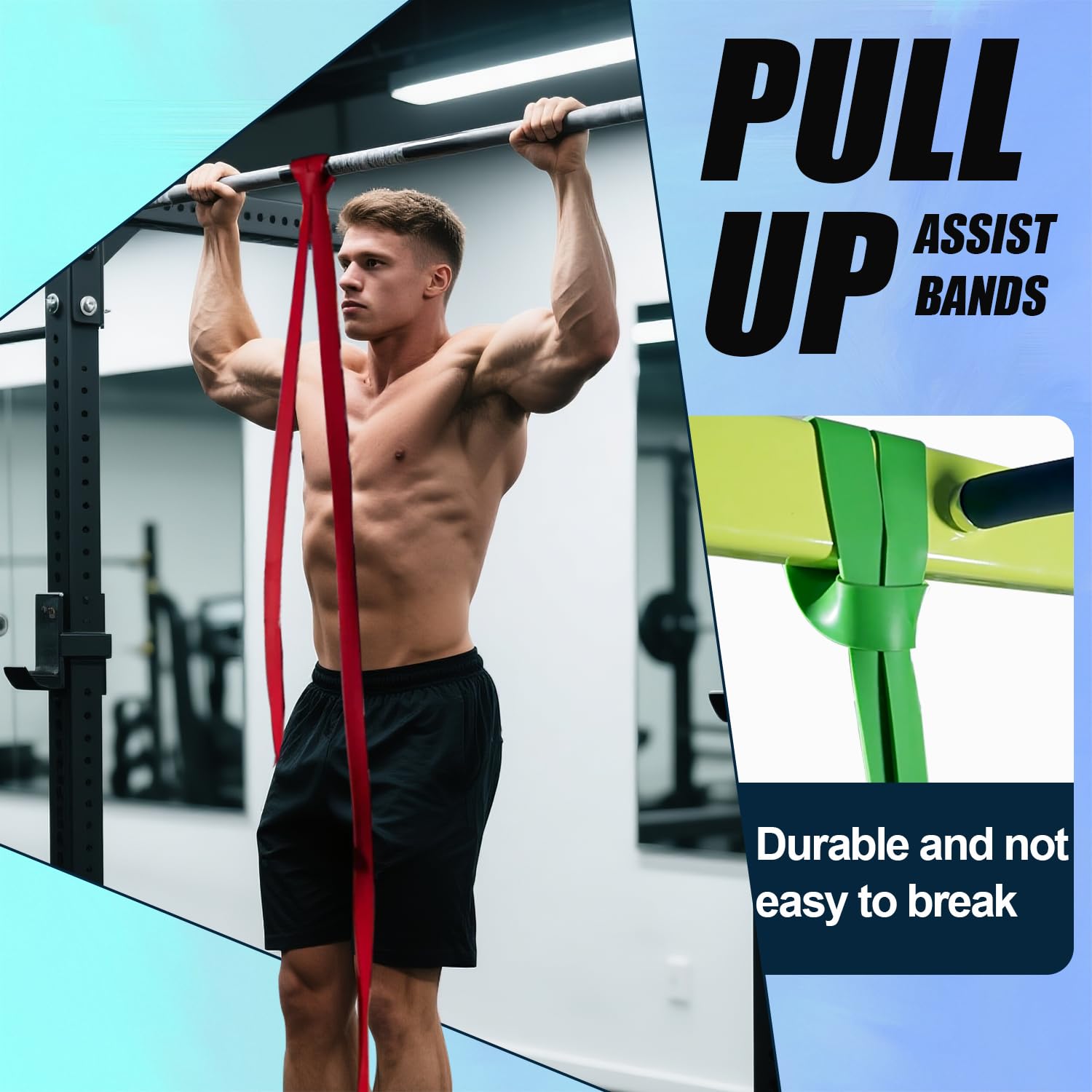 LEEKEY Resistance Bands Set for Pull-Up Assistance & Full-Body Training, Multi-Level Exercise Bands with Bag for Home Workouts, Physical Therapy, Strength Training (Men/Women) - My Store