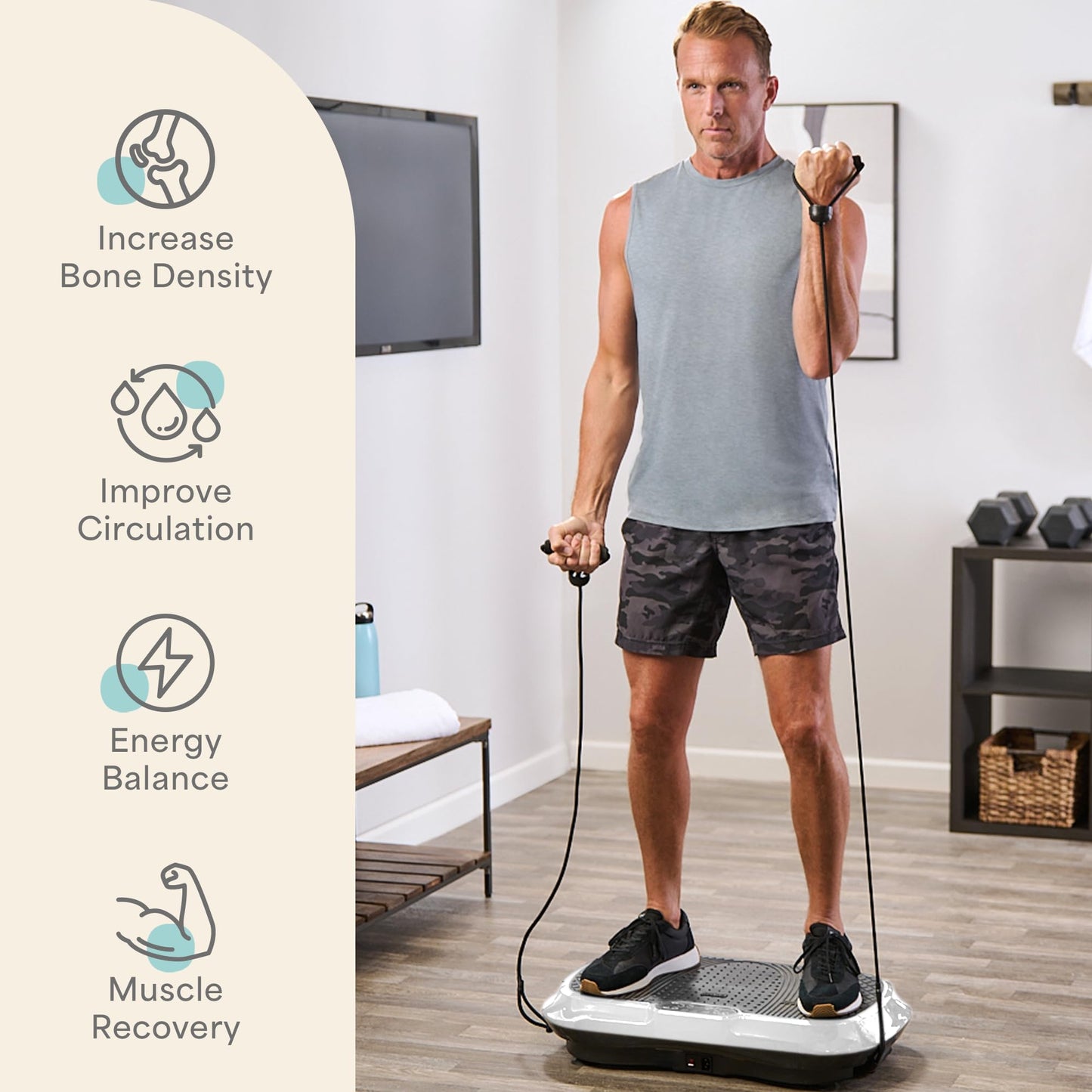Lifepro Waver Vibration Plate Exercise Machine for Lymphatic Drainage, Muscle Activation, Full-Body Workout Vibrating Platform with Loop Bands, Fitness Equipment for Strength Toning & Fat Loss - My Store
