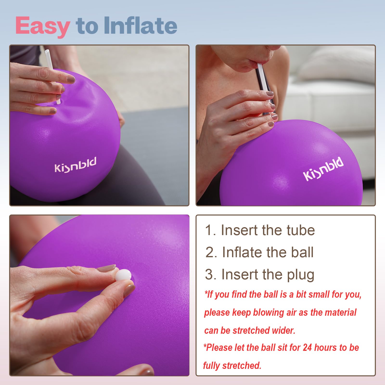 Small Exercise Ball, 9 Inch Mini Pilates Ball, Anti Burst and Slip Resistant Mini Yoga Ball for Stability, Fitness, Physical Therapy, Stretching & Core Strength Workout at Home Gym & Office - My Store
