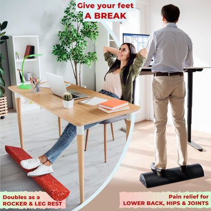 Yes4All High-Density EPP Half Round Back Roller Foam, Exercise Foam Roller for Yoga, Pilates & Stretching - 12, 18, 24, 36 inch - My Store