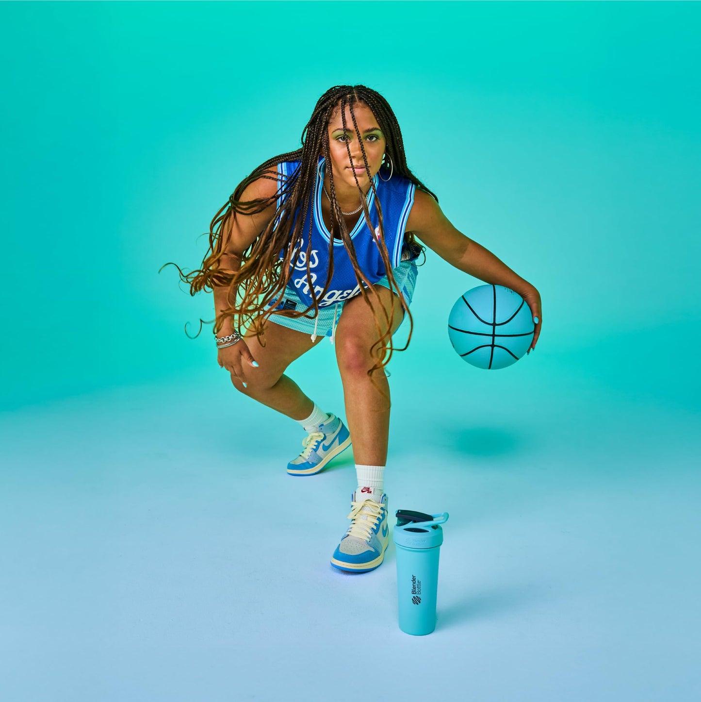 BlenderBottle Strada Shaker Cup Insulated Stainless Steel Water Bottle with Wire Whisk, 24-Ounce, Black - My Store