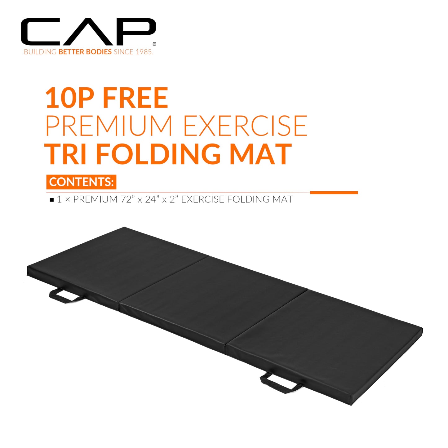 CAP Barbell All Purpose Folding Anti Tear Exercise Training Aerobic Fitness Gym & Gymnastics Balance Mat | Multiple colors