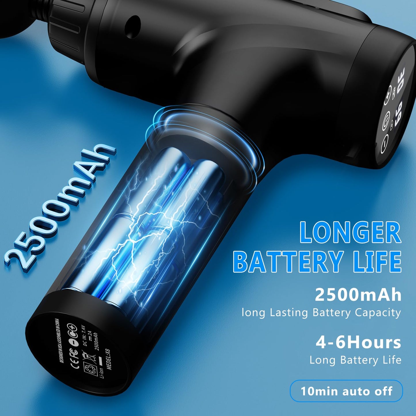 Massage Gun, Muscle Massage Gun for Athletes Handheld Electric Deep Tissue Back Massager, Percussion Massage Device for Pain Relief with 30 Speed Levels 9 Heads - My Store