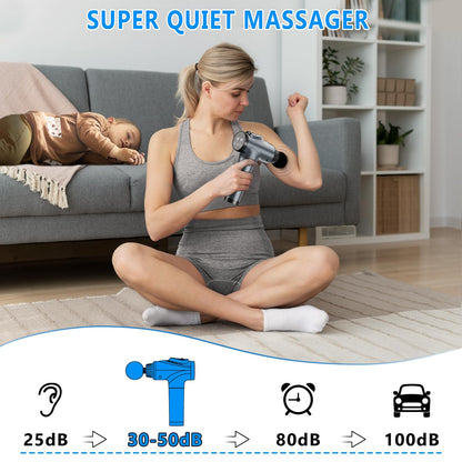 Massage Gun, Muscle Massage Gun for Athletes Handheld Electric Deep Tissue Back Massager, Percussion Massage Device for Pain Relief with 30 Speed Levels 9 Heads - My Store