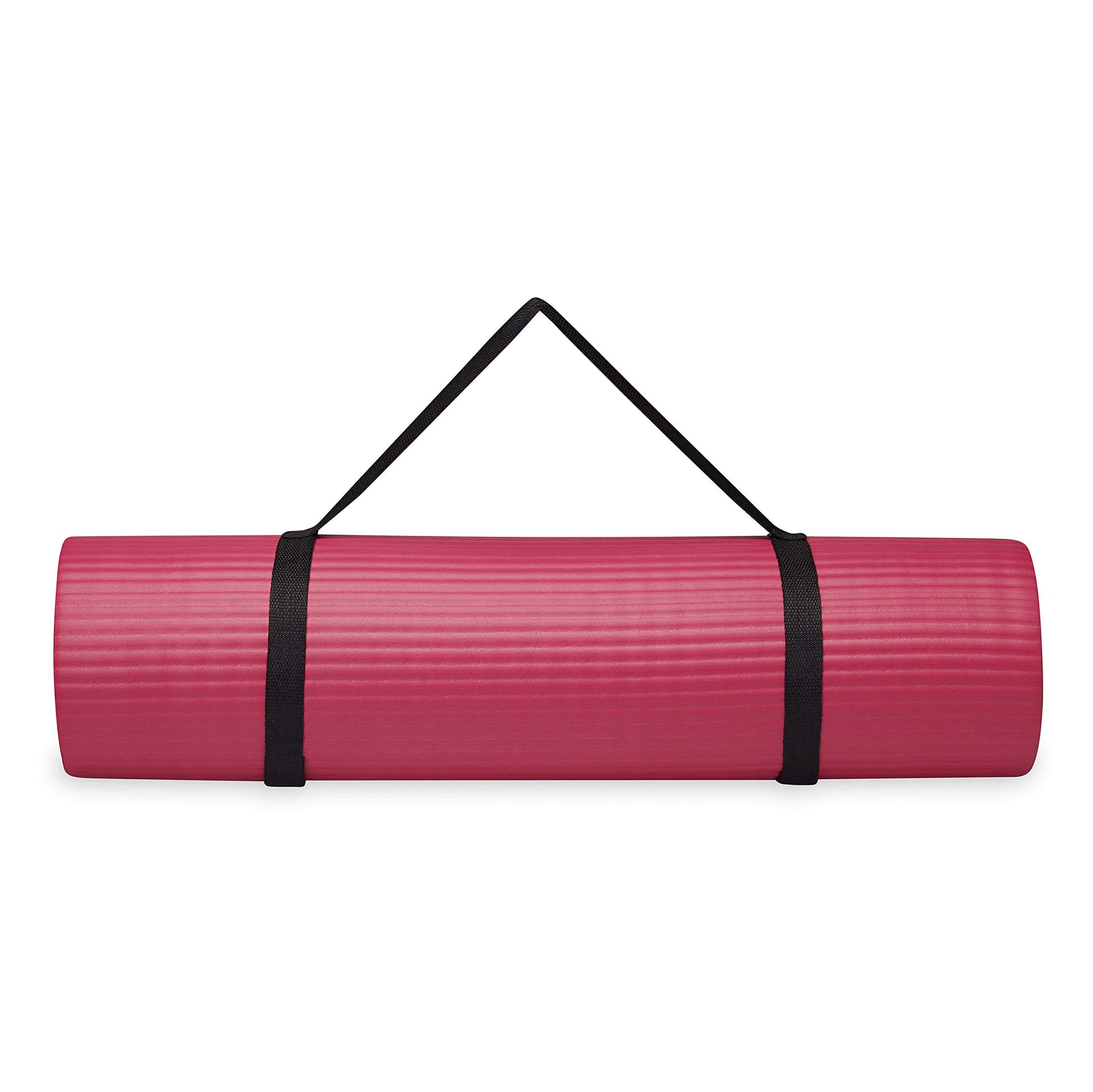 Gaiam Essentials Thick and Thin Yoga Mat Fitness & Exercise Mat with Easy-Cinch Carrier Strap - My Store