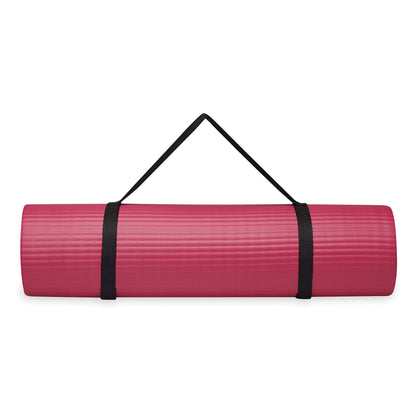 Gaiam Essentials Thick and Thin Yoga Mat Fitness & Exercise Mat with Easy-Cinch Carrier Strap - My Store