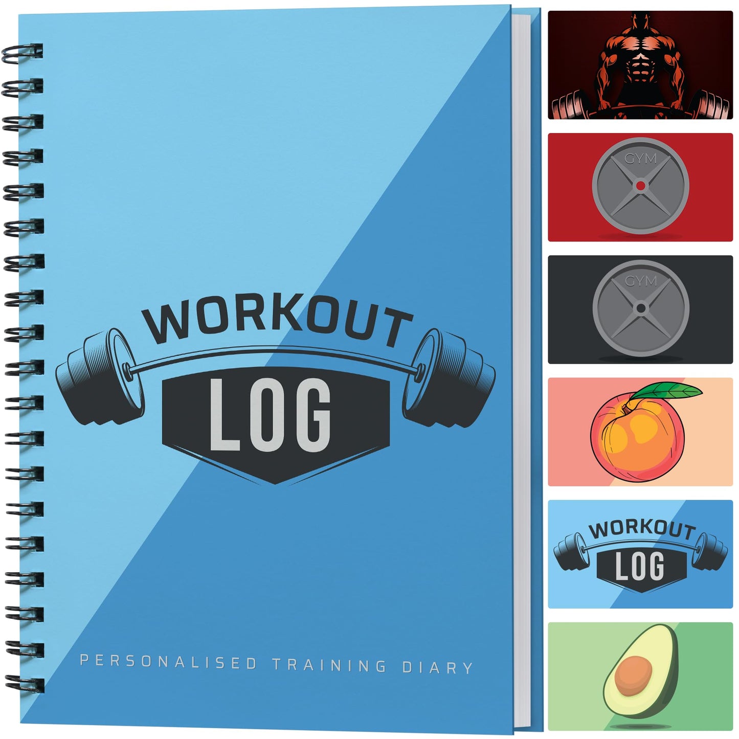 Workout Planner for Daily Fitness Tracking & Goals Setting - A5 Size, 6” x 8”, Charcoal Gray - Men & Women Personal Home & Gym Training Diary - Log Book Journal - by Workout Log Gym - My Store
