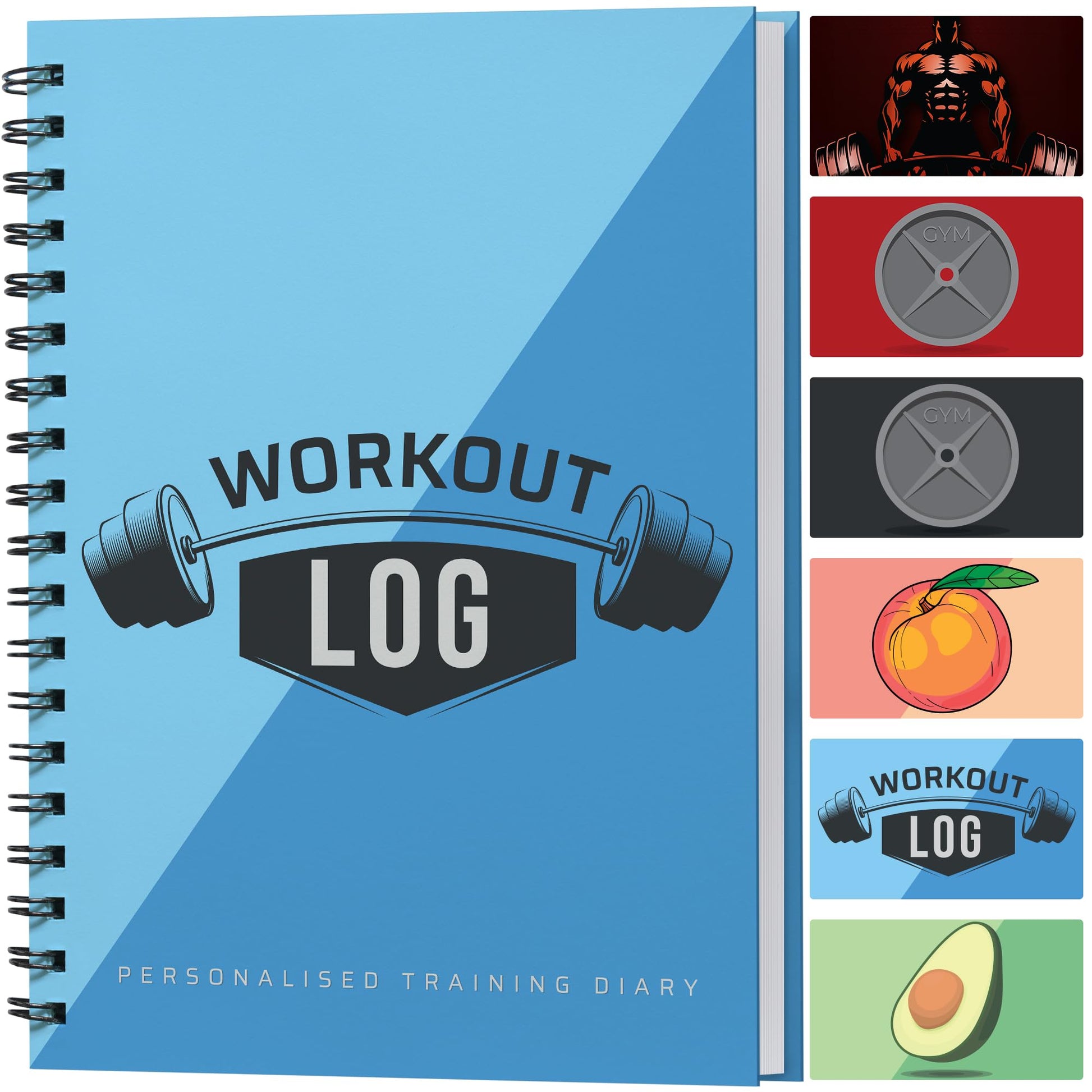 Workout Planner for Daily Fitness Tracking & Goals Setting - A5 Size, 6” x 8”, Charcoal Gray - Men & Women Personal Home & Gym Training Diary - Log Book Journal - by Workout Log Gym - My Store