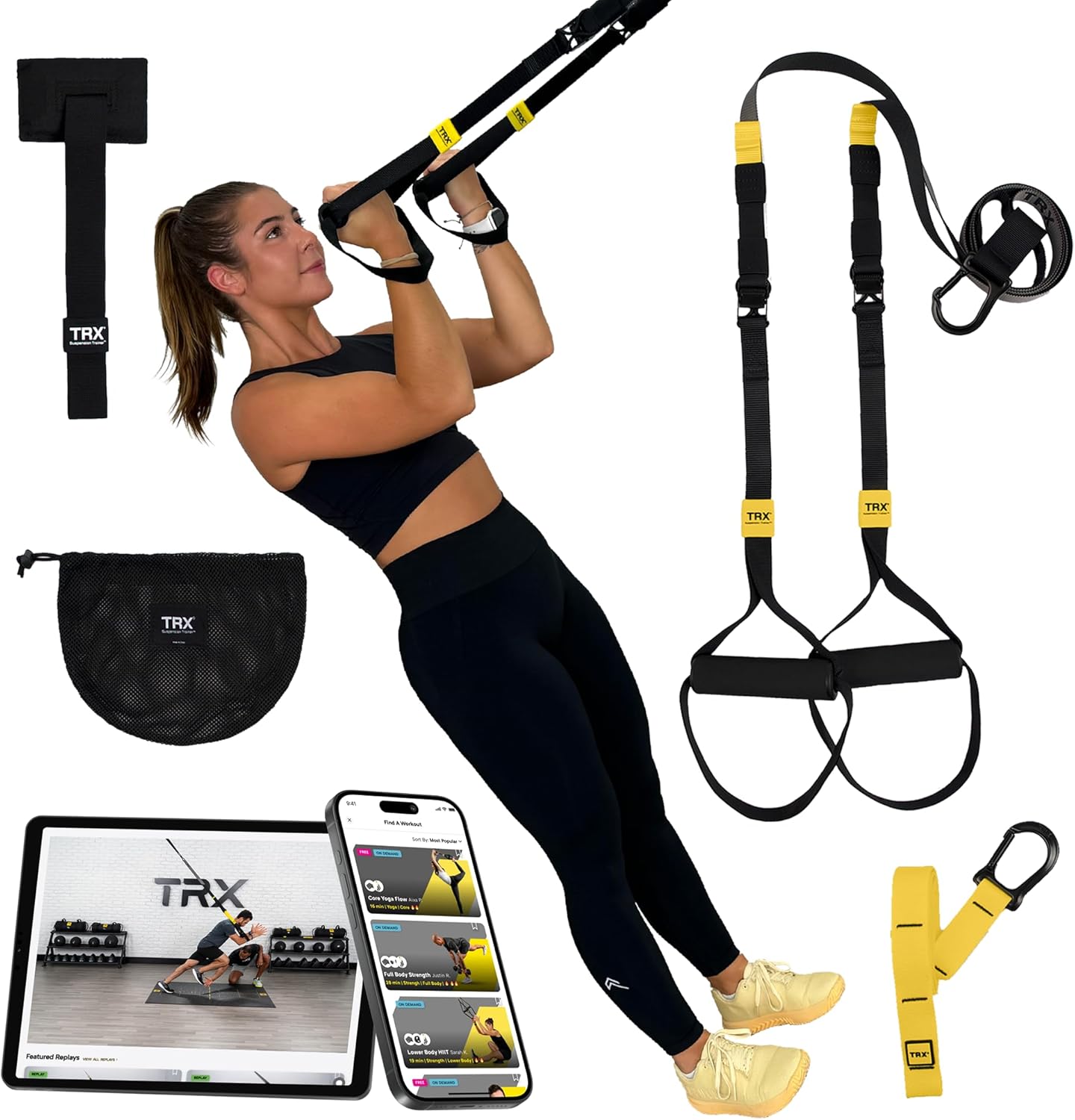 TRX GO Suspension Trainer, At Home, Portable Gym Workout, For Strength Training, Full Body Exercise Equipment - My Store