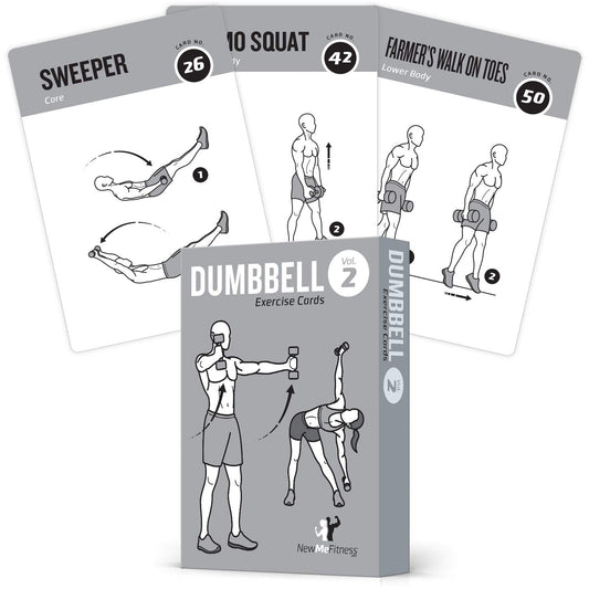 NewMe Fitness Stretching Workout Cards, Instructional Fitness Deck for Women & Men, Beginner Fitness Guide to Training Exercises at Home or Gym - My Store
