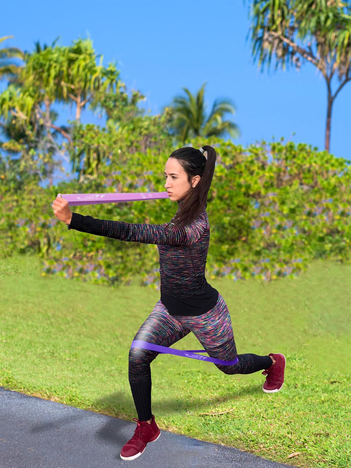 Fit Simplify Resistance Loop Exercise Bands with Instruction Guide and Carry Bag, Set of 5 - My Store