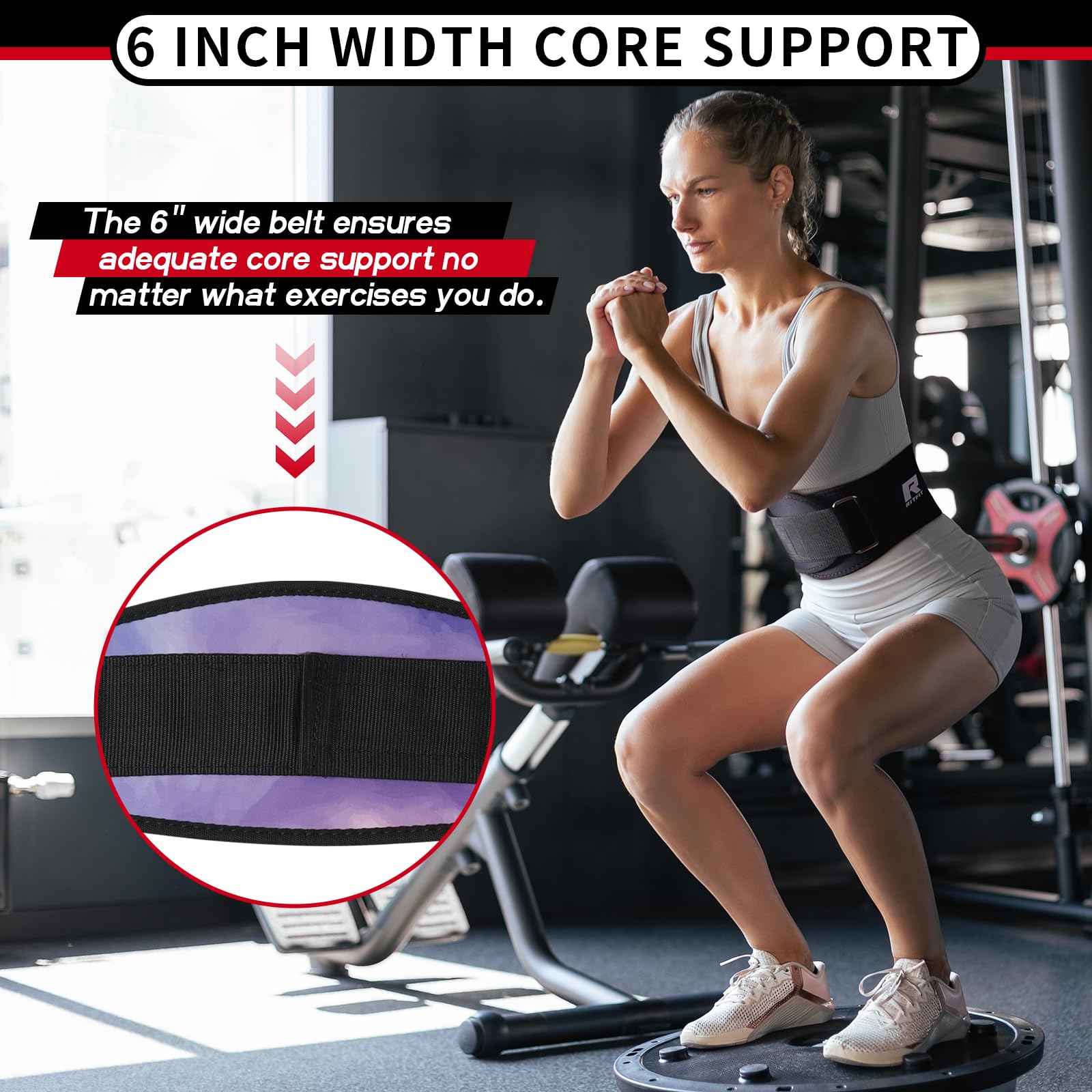 RitFit Weight Lifting Belt - Great for Squats, Lunges, Deadlift, Thrusters - Men and Women - 6 Inch Black/Camouflage - My Store