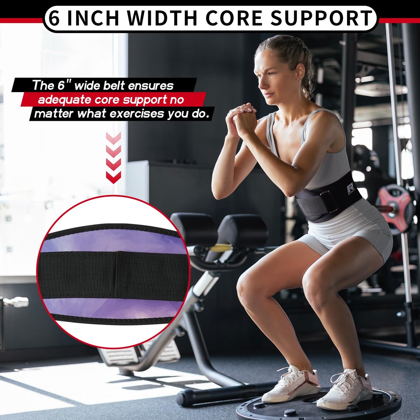 RitFit Weight Lifting Belt - Great for Squats, Lunges, Deadlift, Thrusters - Men and Women - 6 Inch Black/Camouflage - My Store