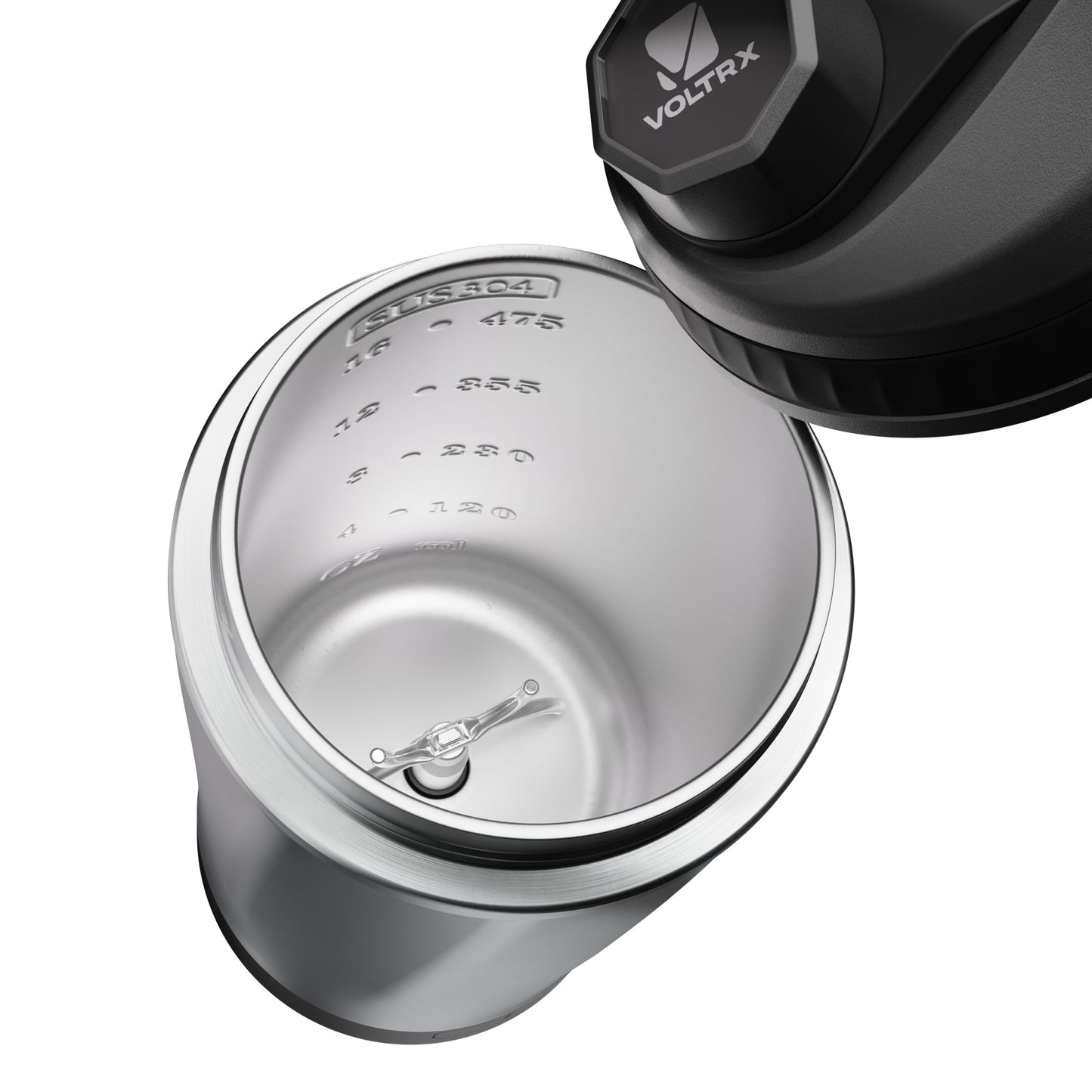 VOLTRX Electric Protein Shaker Bottle - USB Rechargeable Mixer Cup for Shakes and Meal Replacements, BPA-Free Tritan, 24oz