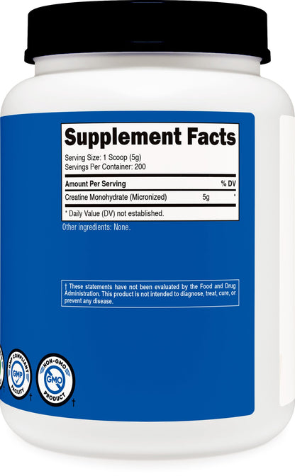 Nutricost Creatine Monohydrate Micronized Powder 500G, 5000mg Per Serv (5g) - 100 Servings, 17.9 Oz - My Store