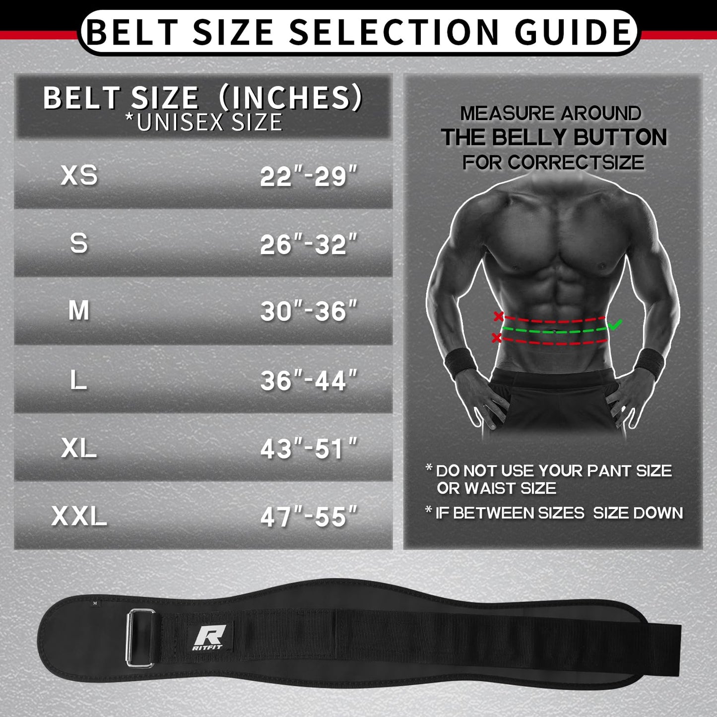 RitFit Weight Lifting Belt - Great for Squats, Lunges, Deadlift, Thrusters - Men and Women - 6 Inch Black/Camouflage - My Store