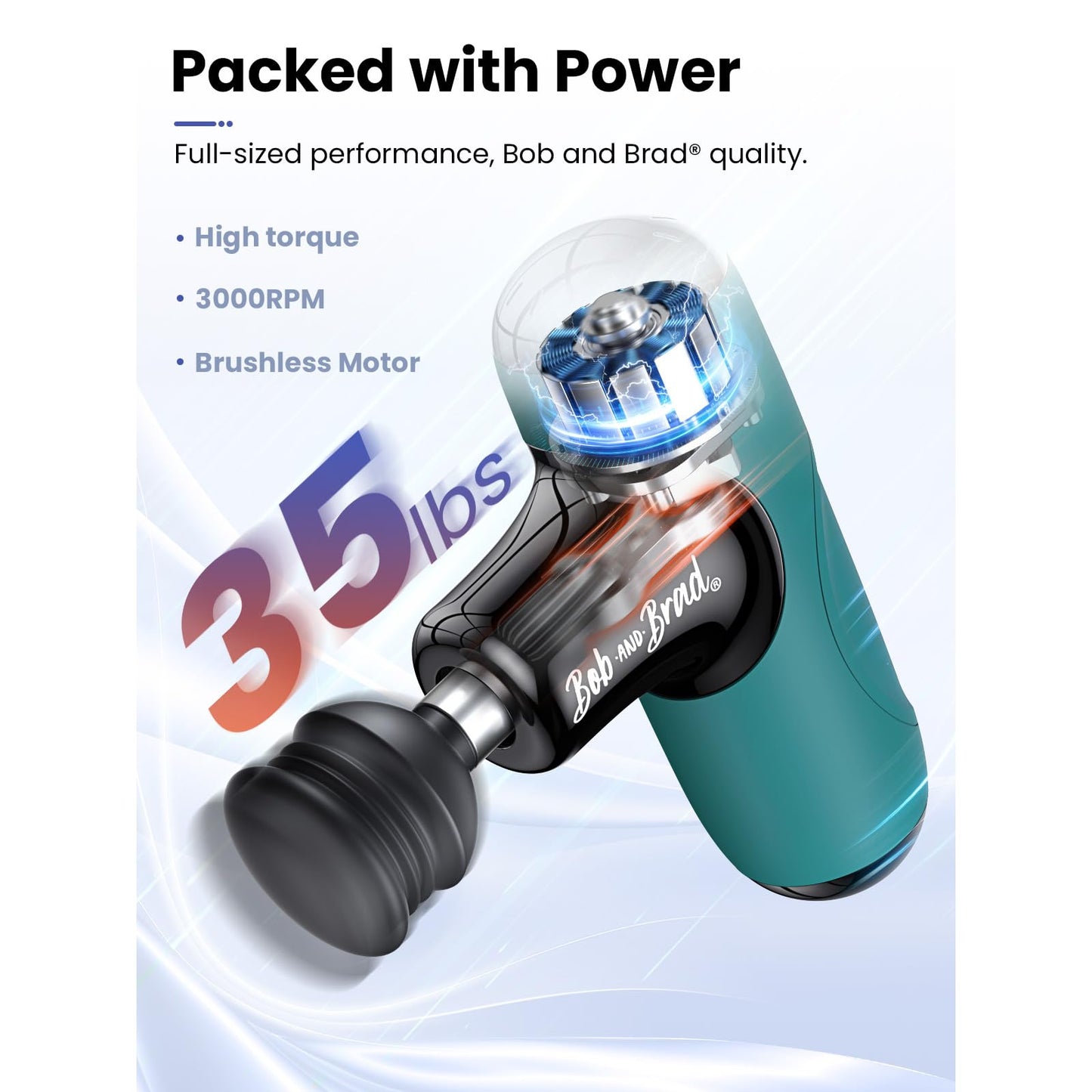 BOB AND BRAD Q2 Pro Mini Massage Gun with Heat and Cold Head,Pocket-Sized Deep Tissue Massager Gun,Portable Percussion Muscle Massager Gun, Ultra Small&Quiet Muscle Massage Gun - My Store