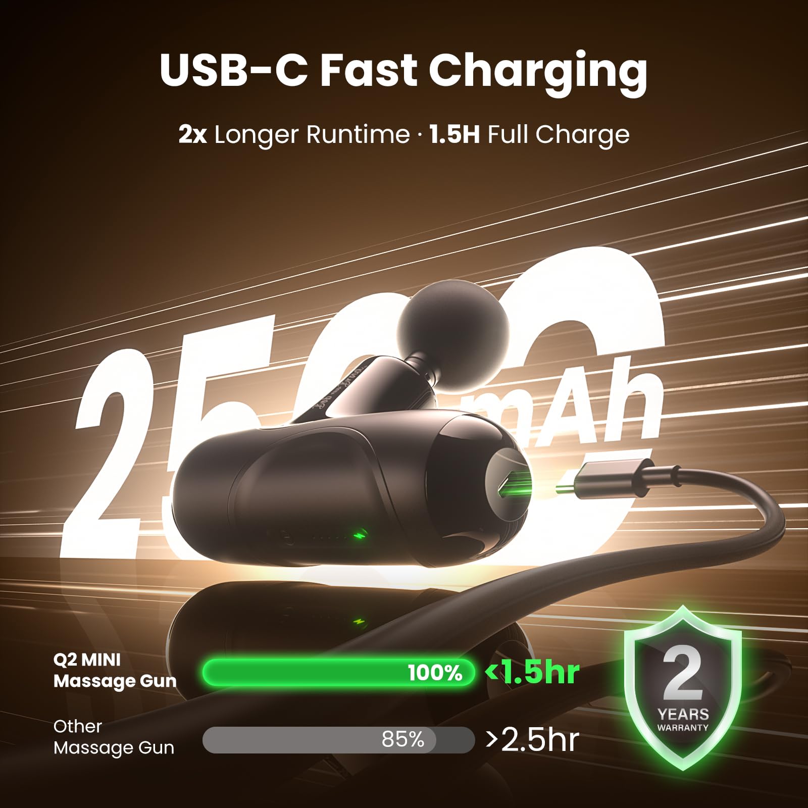 BOB AND BRAD Q2 Pro Mini Massage Gun with Heat and Cold Head,Pocket-Sized Deep Tissue Massager Gun,Portable Percussion Muscle Massager Gun, Ultra Small&Quiet Muscle Massage Gun - My Store