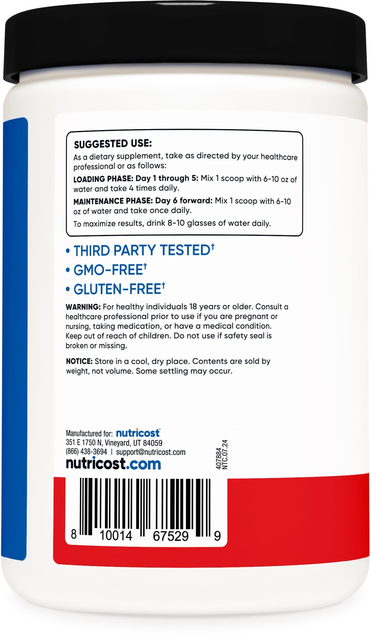 Nutricost Creatine Monohydrate Micronized Powder 500G, 5000mg Per Serv (5g) - 100 Servings, 17.9 Oz - My Store