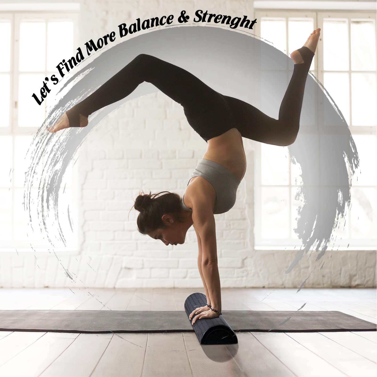 Yes4All High-Density EPP Half Round Back Roller Foam, Exercise Foam Roller for Yoga, Pilates & Stretching - 12, 18, 24, 36 inch - My Store