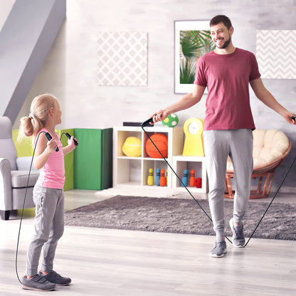 Jump Rope, Tangle-Free Rapid Speed Jumping Rope Cable with Ball Bearings for Women, Men, and Kids, Adjustable Steel Jump Rope with Foam Handles for Home Gym Exercise Fitness Workout Equipment & Slim Body - My Store