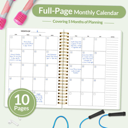 Fitness Journal Workout Planner for Women & Men, A5 (6.4" x 8.3") Workout Journal Log Book Planner Gift for Track Gym Essentials, Home Workouts, Track Progress, Achieve Wellness Goals, Black - My Store