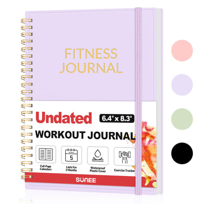 Fitness Journal Workout Planner for Women & Men, A5 (6.4" x 8.3") Workout Journal Log Book Planner Gift for Track Gym Essentials, Home Workouts, Track Progress, Achieve Wellness Goals, Black - My Store