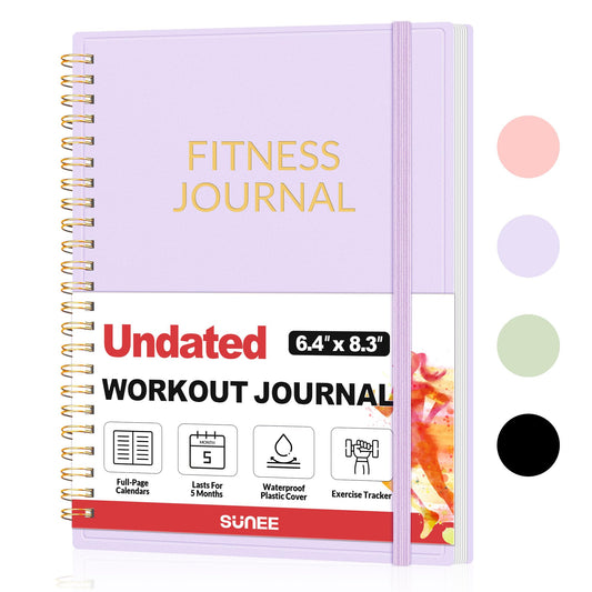 Fitness Journal Workout Planner for Women & Men, A5 (6.4" x 8.3") Workout Journal Log Book Planner Gift for Track Gym Essentials, Home Workouts, Track Progress, Achieve Wellness Goals, Black - My Store