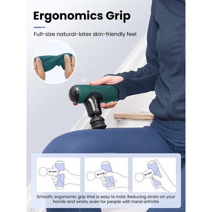 BOB AND BRAD Q2 Pro Mini Massage Gun with Heat and Cold Head,Pocket-Sized Deep Tissue Massager Gun,Portable Percussion Muscle Massager Gun, Ultra Small&Quiet Muscle Massage Gun - My Store