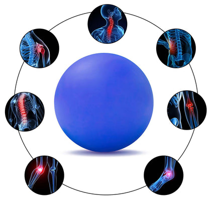 WOVTE Massage Lacrosse Ball for Sore Muscles, Shoulders, Neck, Back, Foot, Body, Deep Tissue, Trigger Point, Muscle Knots, Yoga and Myofascial Release (Blue) - My Store