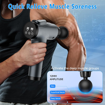 Massage Gun, Muscle Massage Gun for Athletes Handheld Electric Deep Tissue Back Massager, Percussion Massage Device for Pain Relief with 30 Speed Levels 9 Heads - My Store
