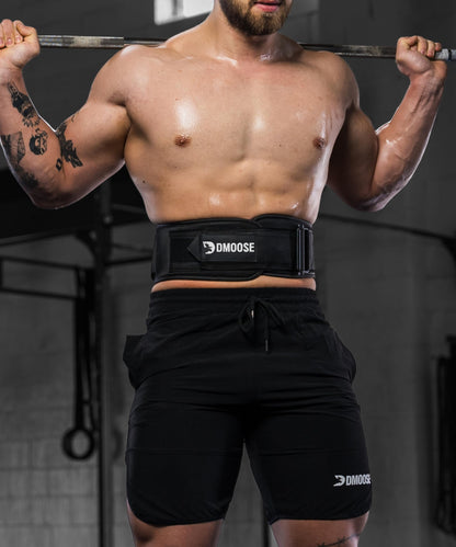 DMoose Fitness Weight Lifting Belt for Squats, Deadlift & Intense Workout - 6" Adjustable Fit Auto Lock Weightlifting Belt for Men & Women - Neoprene Gym Belts for Stability & Lumbar Back Support - My Store